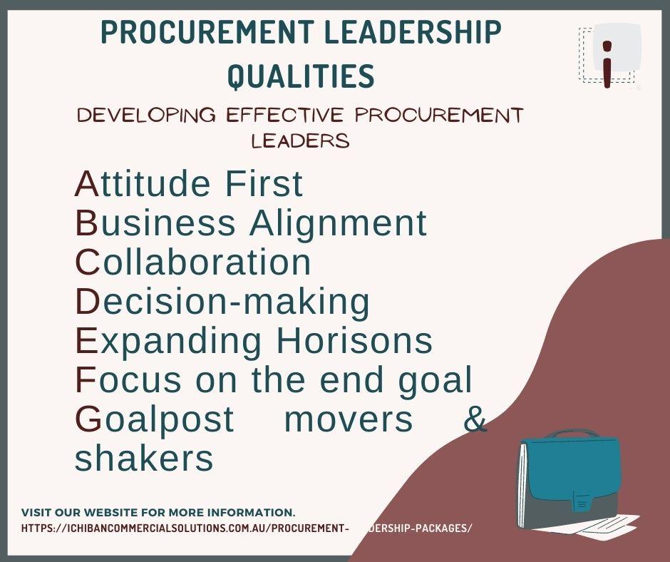 Ichiban Commercial Solutions Procurement Leadership Qualities Effective Procurement Leaders 